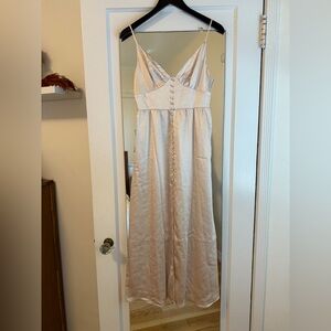 Elegant Cream Satin -double lined dress